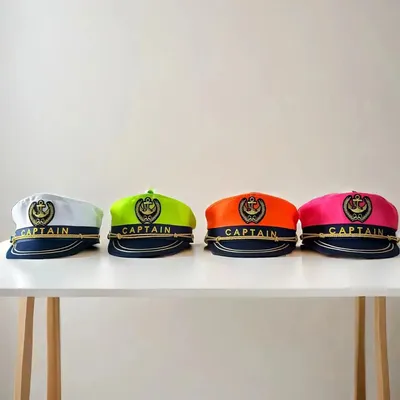 Brennender Mann vier Farben verstellbare fluor zierende Marine kappe Kreuzfahrten Freizeit unterhaltung Show Party Hüte Festival Steampunk Image
