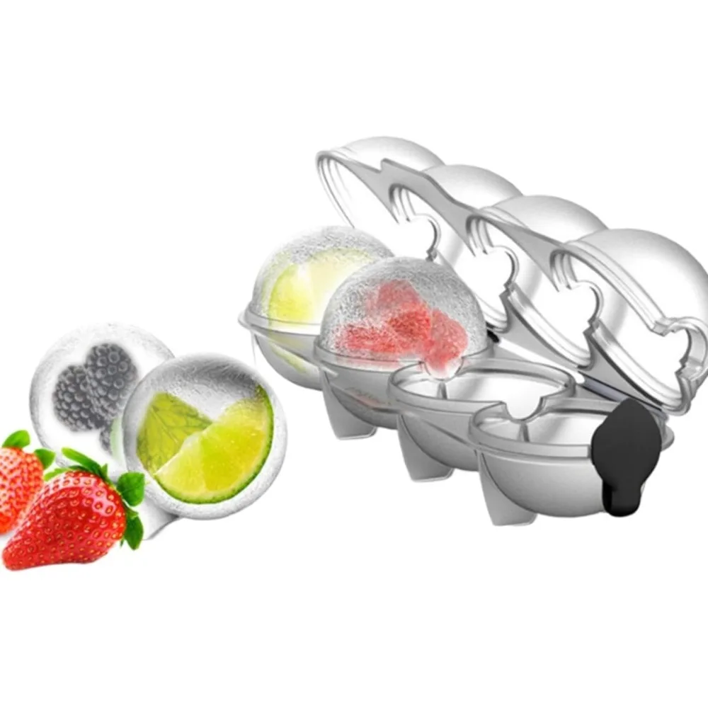 1 Satz Whisky Eis für Eishockey Eisbox Set 4 Loch runde Eishockey form kann Großhandel sein Image