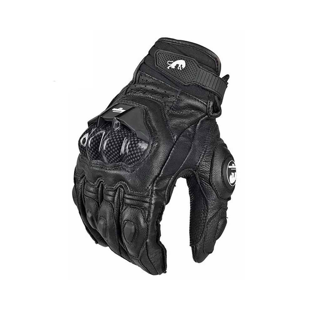 Hochwertige Echt leder handschuhe Herren Luva Reiten Moto Motorrad handschuh Guantes Schutz Racing Moto Schutz ausrüstung Image