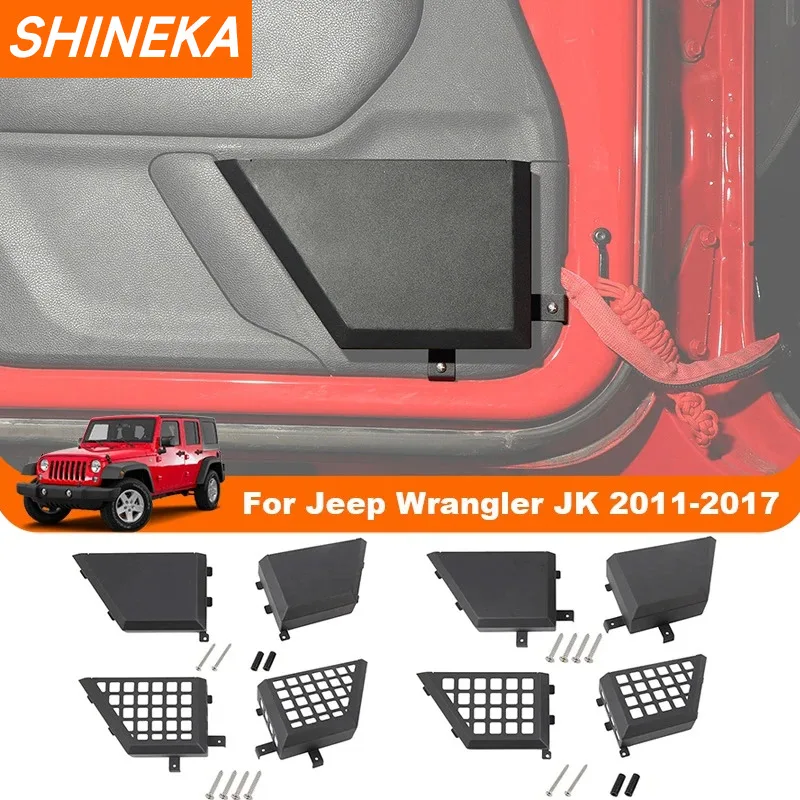 SHINEKA Schwarz Auto Vorne Hinten Tür Seite Lagerung Box Telefon Organizer Fach Tasse Halter Zubehör Für Jeep Wrangler JK 2011-2017