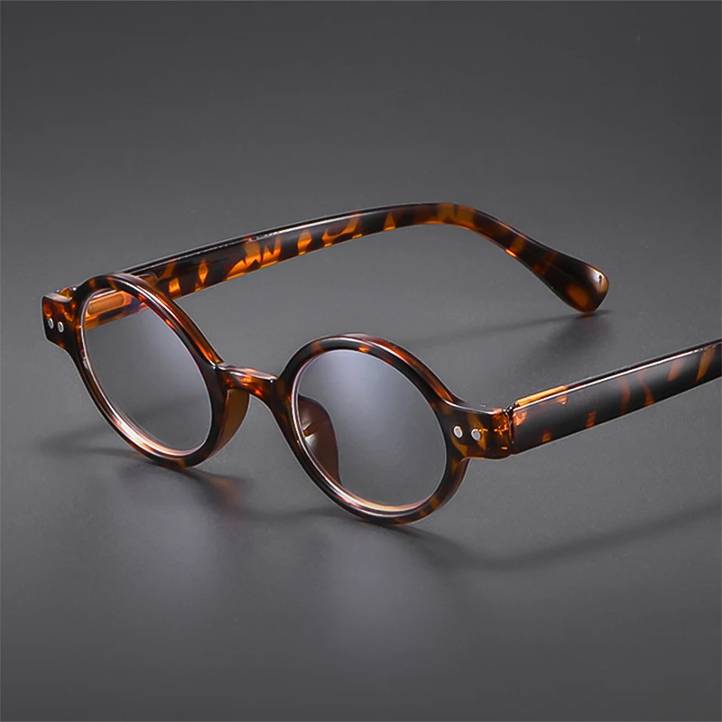 Weibliche Lesebrille Männer Anti Blau Licht Rote Gläser Vintage Runde Anblick Brillen Männer Keine dioptrische Gläser + 1,5 + 2 Image