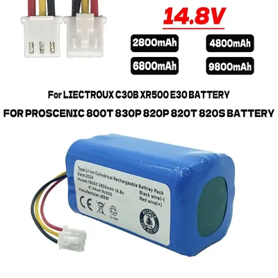 14,8 V 3500mAh Batterie für e30b c30b liectroux, für Prosen 800t, 830p, 820p, 820t, 820s 14,4 V Image