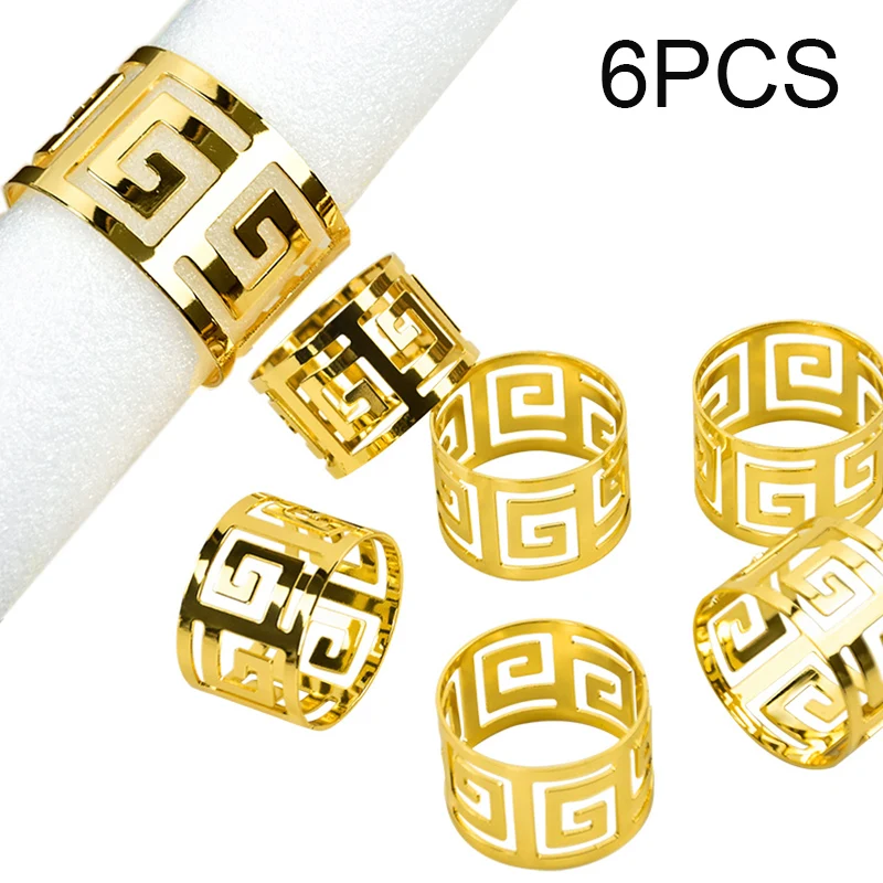 6/10 stücke Elegante Serviette Ring Gold Silber Blatt Serviette Schnalle Halter Für Hochzeit Geburtstag Weihnachten Party Abendessen Tisch Dekor Image