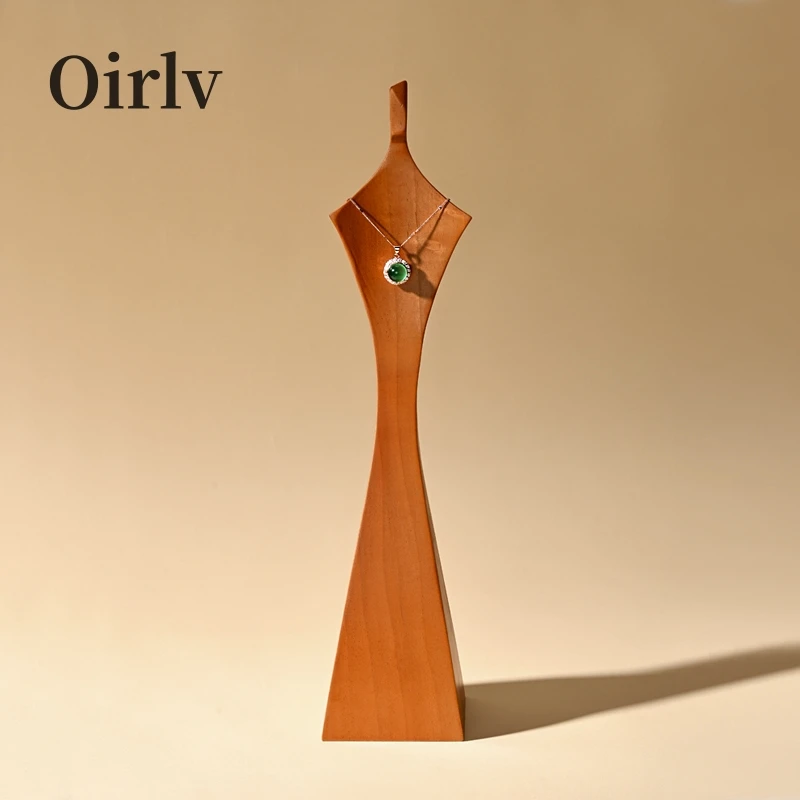 Oirlv Holz kette Displayst änder Massivholz Halskette Stand halter Display Holz ständer Holz halter Halskette Display Schaufenster puppe