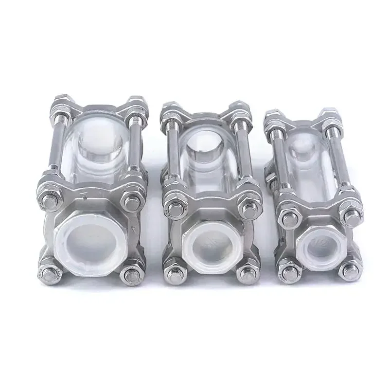 1/2 "3/4" 1 "BSPT Weiblichen 304 Edelstahl Fluss Anblick Glas Blick Anzeige Dioptrien Image