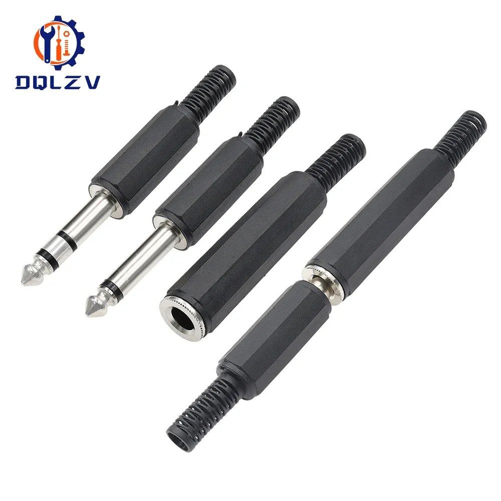 Mono-/Stereo-Audioanschlüsse, elektrisch, 1/4 Zoll, 6,35 mm, 6,3 mm Stecker, Kabelklemmen, Adapter, 2-adriger / 3-adriger Audio-Buchse Image