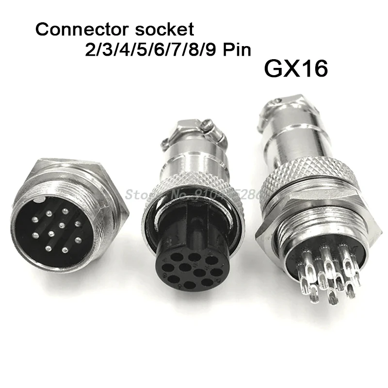 1Set GX16 2/3/4/5/6/7/8/9 Pin Männlich & Weiblich 16mm ibuw Metall Rund Luftfahrt Stecker Buchse Stecker 2PIN 3PIN 4PIN 5PIN 6PIN BXV Image
