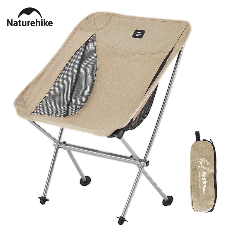 Naturehike 2024 Campingstuhl, ultraleicht, hohe Belastung, zusammenklappbar, schnell aufbaubar, Gartenstuhl, faltbar, für den Außenbereich, Picknick, Strand, Mondstuhl
