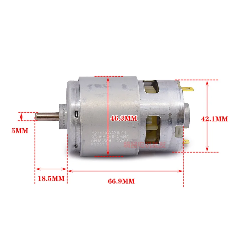 Original MABUCHI RS-775WC-8514 DC 18V 19,2 V Hoher Geschwindigkeit Große Drehmoment High Power Motor Für Akku-bohrschrauber Schraubendreher Image