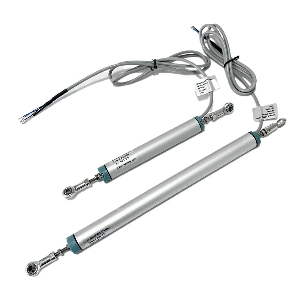 25 mm, 50 mm, 75 mm, 100 mm, 125 mm, 150 mm, 175 mm, 200 mm, 300 mm, Doppelgelenk-Linearsensor, linearer Positions-Reisesensor mit Augenstab KPM18 Image