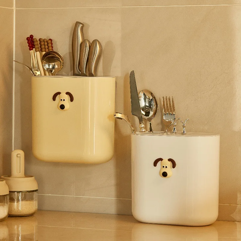Küche Stäbchen Zylinder Messer Halter Lagerung Rack Multifunktionale Besteck Ablauf Organizer Küche Löffel Gabel Regale Box