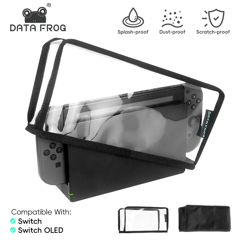 DATA FROG Switch Staubschutz für Switch Oled TV Dock Schutzhülle Transparente Hülle für Switch Antipolvo Cover Image