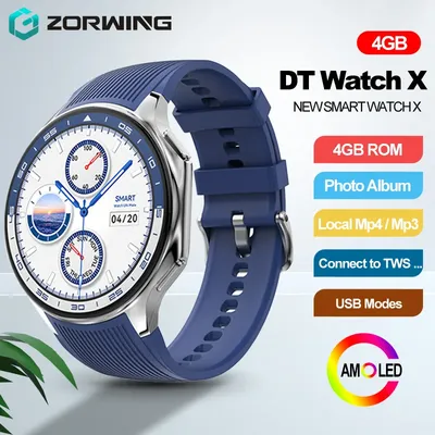 Dt Uhr x Smartwatch amoled Männer Frauen USB-Modi 4GB ROM Fotoalbum lokale MP3-Video Herzfrequenz Image