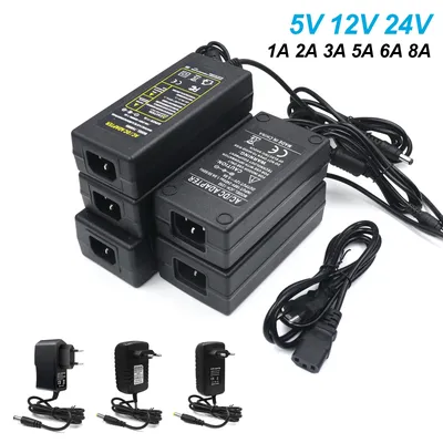 5V 12V 24V LED-Streifen Netzteil 1a 2a 3a 4a 5a 6a 8a 10a Netzteil Beleuchtungs transformator Wandler eu us uk au Stecker Image