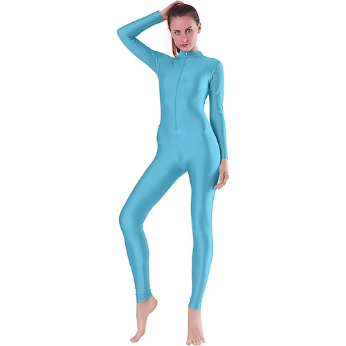 Zentai-Anzüge Cosplay Kostüm Ganzkörperanzug Ninja Karnevalskostüm Ganzkörperanzug Königstag Damen Trikots Sexy Kostüm Einfarbig Elasthan Lycra Kostüm für Halloween Karneval Maskerade Erwachsene
