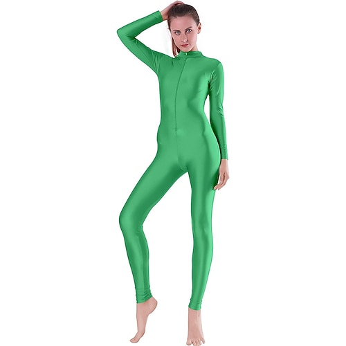 Zentai-Anzüge Cosplay Kostüm Ganzkörperanzug Ninja Karnevalskostüm Ganzkörperanzug Königstag Damen Trikots Sexy Kostüm Einfarbig Elasthan Lycra Kostüm für Halloween Karneval Maskerade Erwachsene Image