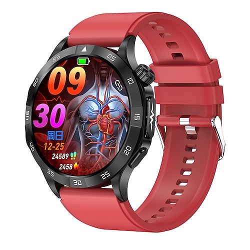 et381 Smart Watch 1,43 Zoll AMOLED HD Bildschirm Bluetooth Anruf annehmen/tätigen EKG Blutdruck Gesundheitsüberwachung SOS Fitness Tracker Image