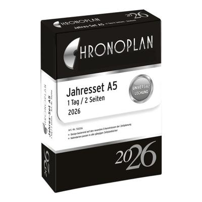Chronoplan Kalendereinlage 2026 »Jahres-Set A5 1 Tag = 2 Seiten« Image