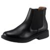 Chelseaboots GEOX "D SPHERICA EC1 C", Damen, Gr. 39, schwarz, Leder, unifarben, klassisch, Schuhe, Boots, Winterboots, Stiefel aus nachhaltigerem LWG Leder