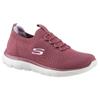Slip-On Sneaker SKECHERS "SUMMITS", Damen, Gr. 41, lila (himbeere), Textil, sportlich, Schuhe, Freizeitschuh, Halbschuh, Slipper mit flexibler Traktionslaufsohle