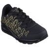 Sneaker SKECHERS "UNO-GOLDEN HEART", Damen, Gr. 41, gold (schwarz, goldfarben), Lederimitat, kontrastfarbene Details, modisch, Schuhe Sneaker, Freizeitschuh, Schnürschuh mit goldfarbenen Mylar-Stickereien