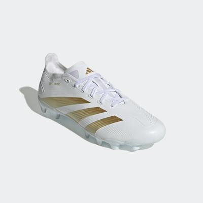 Fußballschuh ADIDAS PERFORMANCE "PREDATOR LEAGUE MG" Gr. 43, weiß (cloud white / gold metallic sandy beige met) Schuhe