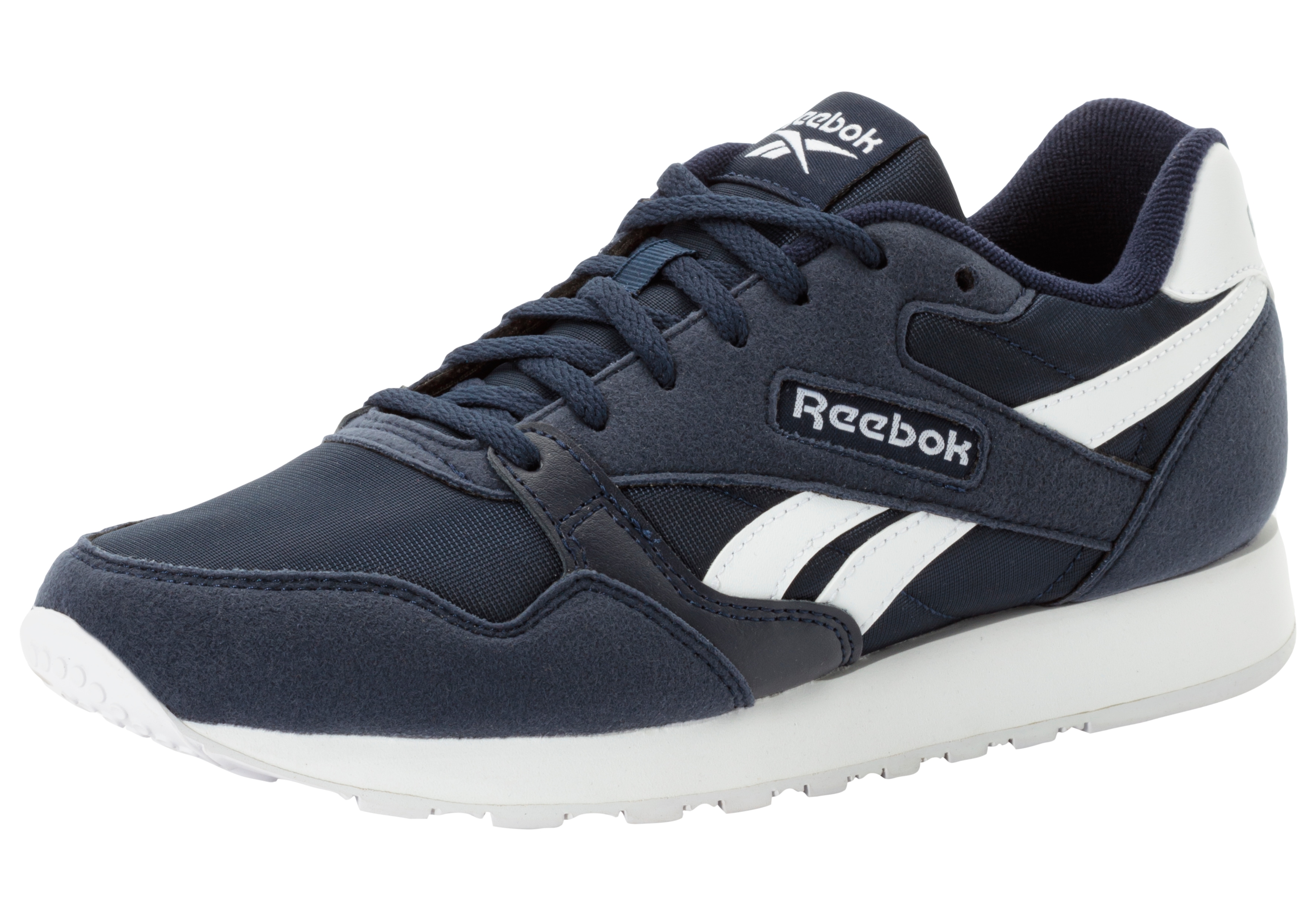 Sneaker REEBOK CLASSIC "ULTRA FLASH", Damen, Gr. 45, blau (vecnav, ftwwh), Synthetik, Textil, Schuhe Sneaker