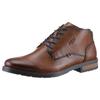 Schnürstiefelette RIEKER, Herren, Gr. 40, bunt (braun, dunkelblau), Leder, used, klassisch, Schuhe, Business-Stiefelette, Schnürboots mit weicher Innensohle