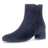Stiefelette GABOR, Damen, Gr. 40, blau (nachtblau), Ziegenveloursleder, unifarben, elegant, Schuhe, Blockabsatz, Businesschuh, Ankleboots mit Best Fitting-Ausstattung