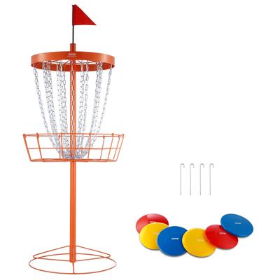 VEVOR Disc Golf Basket Heavy Duty Steel Practice Disc Golf Course Basket, Indoor & Outdoor Pro Golf Basket Set