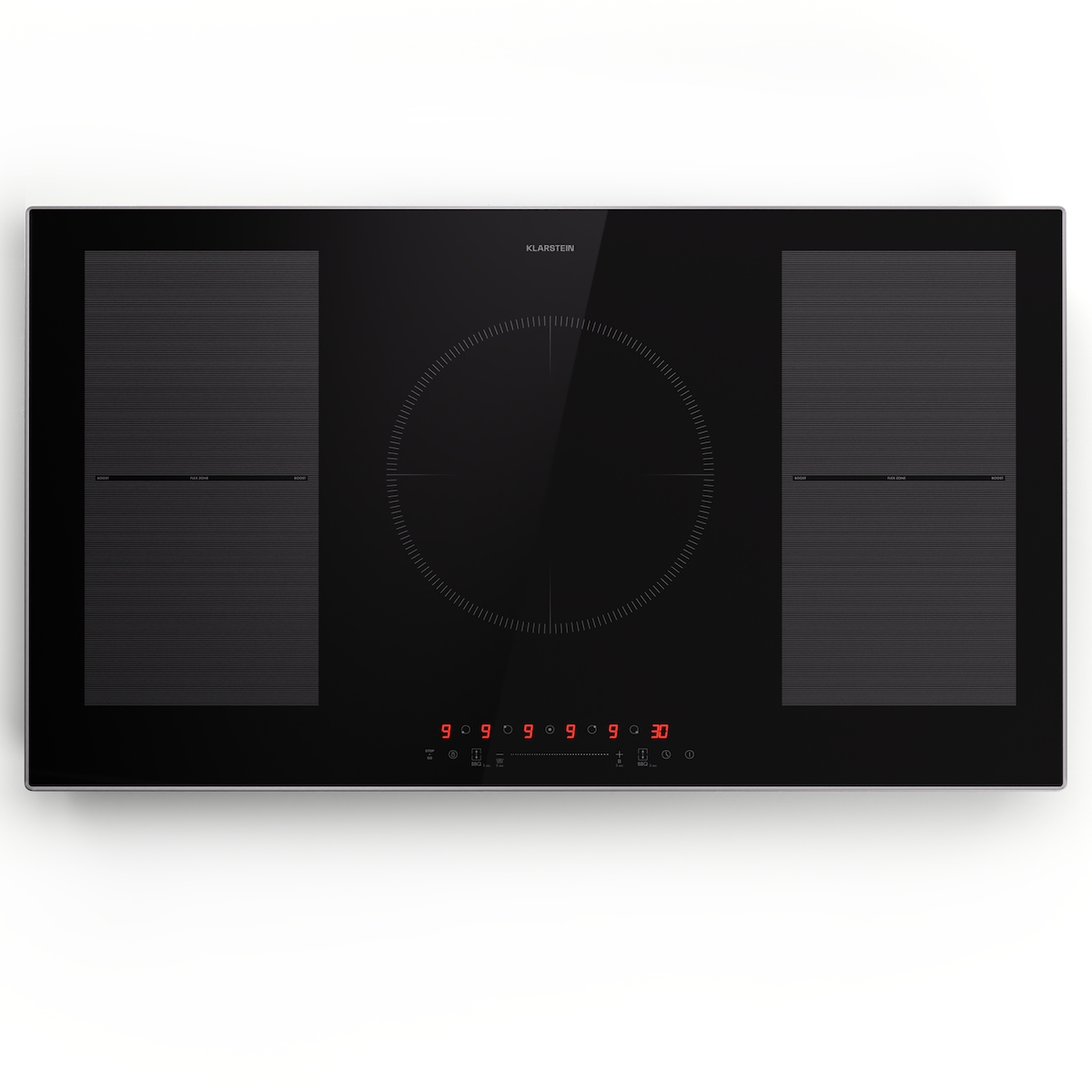 Klarstein Delicatessa 90 Hybrid Prime Einbaukochfeld Induktion 5 Zonen 7200W Autark Schwarz Image