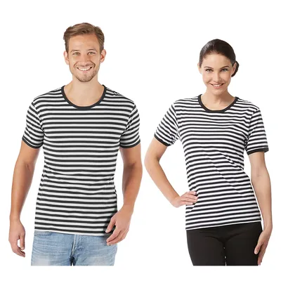 Kurzärmeliges Ringelshirt Black Stripes unisex