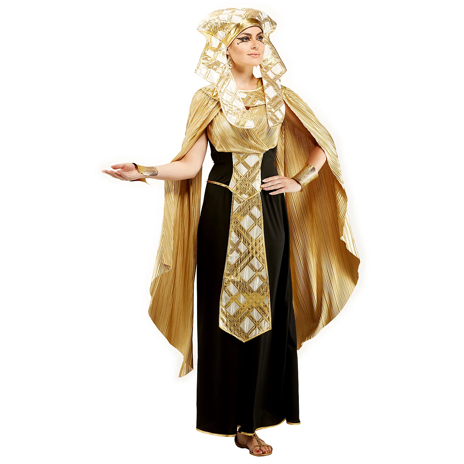 Pharaonin-Kleid für Damen, schwarz/gold Image