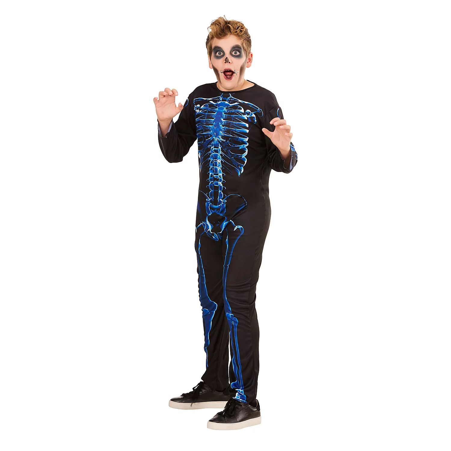 Kinderoverall Skelett, blau Image