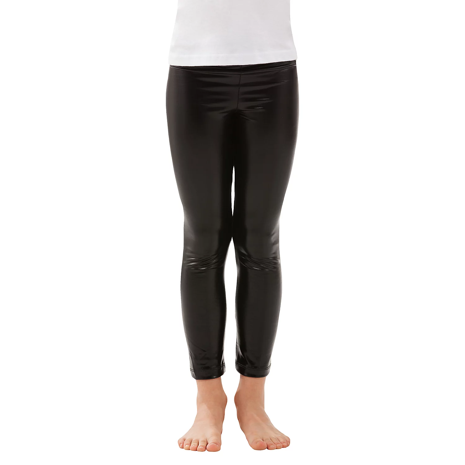 Kinder-Lack-Leggings, schwarz Image
