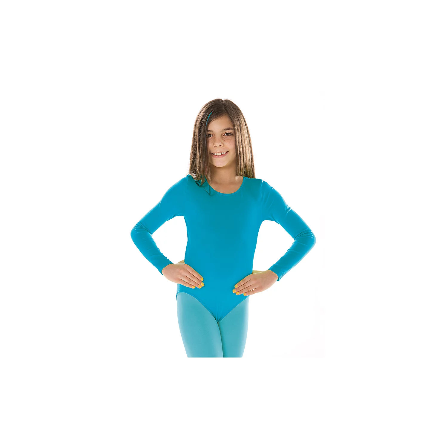 Body manches longues pour enfants, turquoise