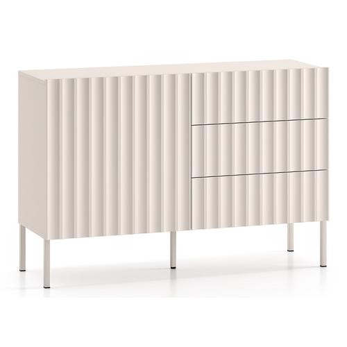 Sideboard mit Schubladen, hellbeige, 113 cm