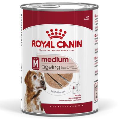 12x410g Medium Ageing Mousse Royal Canin Wet Dog Food