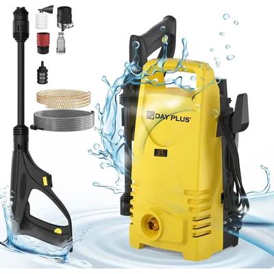 Home& Garden High Pressure Washer,3-IN-1 Power Jet Nozzle,High Power Portable Electric Jet Washer for Patio Car Driveway &Garden