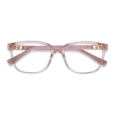 Female s square Clear Pink Plastic Prescription eyeglasses - Eyebuydirect s Vogue Eyewear VO5574B