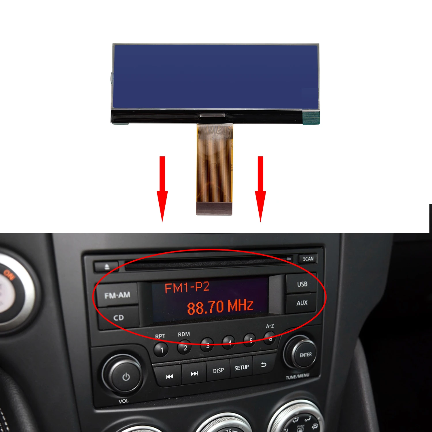 Écran LCD automatique lecteur multimédia Audio écran LCD pour Nissan Qashqai Juke autoradio lecteur CD écran DAEWOO unité Pixel réparation