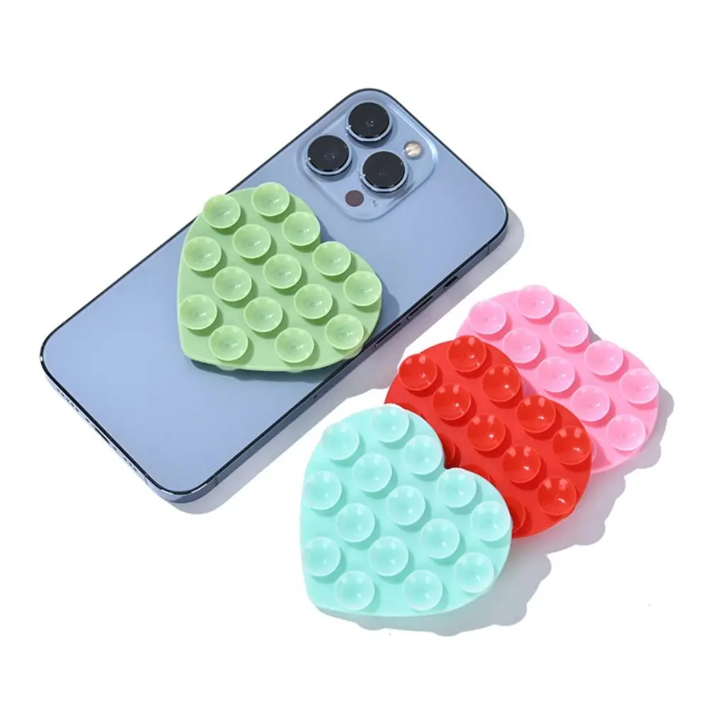 Herzform Sauger Unterstützung Silikon Sauger starke Adsorption Handy festes Pad Hand frei wasch bar Saugnapf Halterung