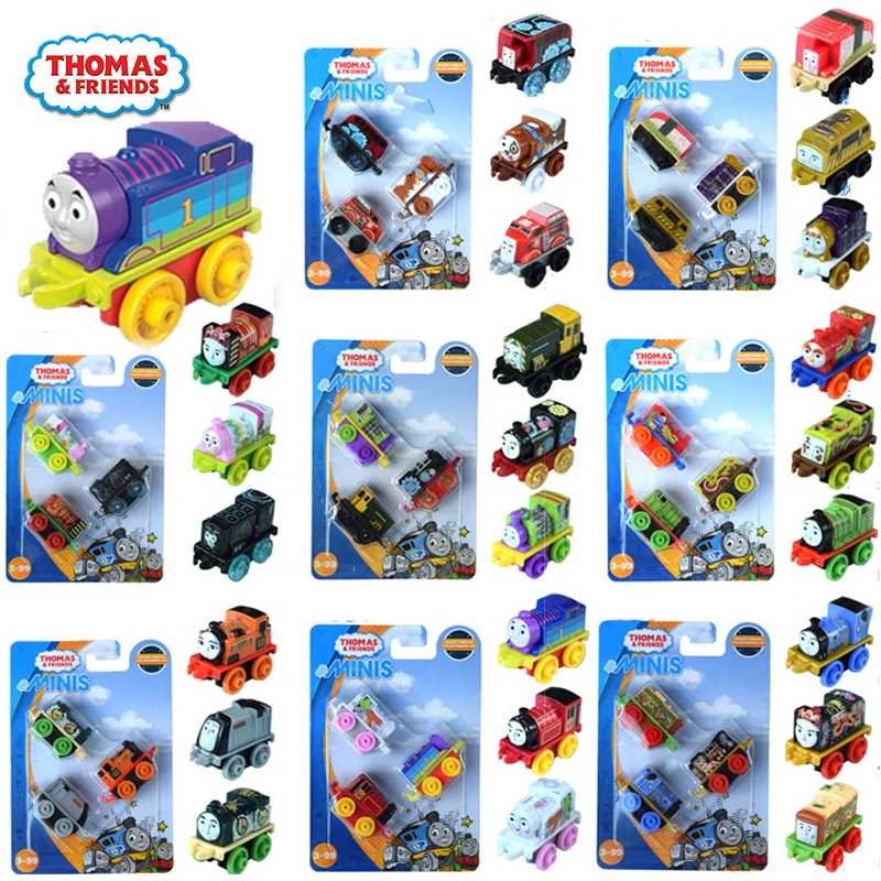 3 teile/satz Original Thomas & Freunde Züge Minis Thomas Jungen Spielzeug Tasche Lagerung Mini Modell Auto Spielzeug für Kinder Lokomotive geschenke Image