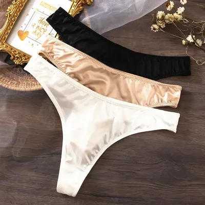 Eis Seide Höschen Frauen Dessous Unterwäsche Niedrige Taille Nahtlose Schnell trocknend Image