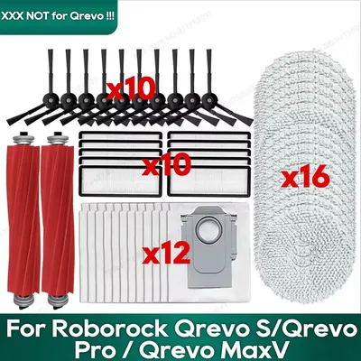 Passend für Roborock Qrevo Pro, Qrevo MaxV, Qrevo S, Qrevo Plus Zubehör Mopp Hepa-Filter Hauptseitenbürste Ersatzteile