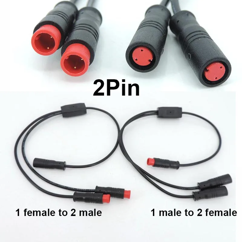 M8 2Pin Y Splitter E-bike Kabel 1 Stecker auf 2 Buchse/1 Buchse auf 2 Stecker elektrische Fahrrad Stecker für Roller Brems Signal Sensor Image