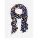 J.McLaughlin Women's Reed Scarf in Desert Toile Navy/Tan | Wool