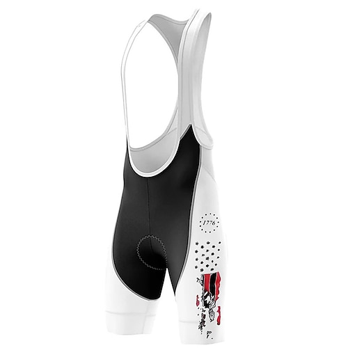 Herren Nationalflagge Fahrradträgerhose Fahhrad Trägerhose Rennpassform Sport Schnelltrocknend Hohe Elastizität Bequem Atmungsaktiv Schwarz Spandex Bekleidung Fahrradbekleidung