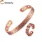 Vinterly Adjustable Cuff Rings Bracelet Magnetic Pure Copper Jewelry-set Infinite Love Women Health