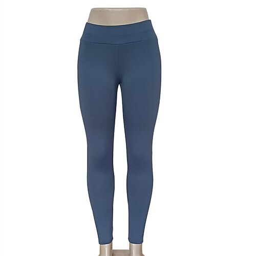 Per donna Pantaloni da yoga Leggings da yoga Fascia Elastica Vita Alta Pilates Allenamento in Palestra Allenamento Collant Tinta unica Nero Rosa Blu marino Gli sport Abbigliamento sportivo